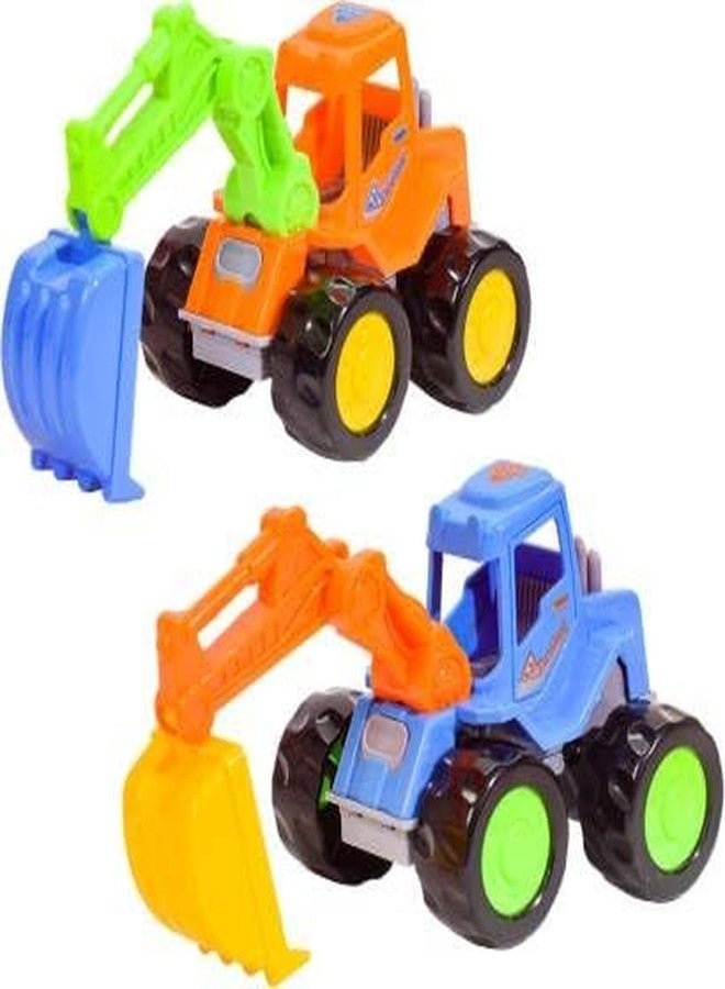 PRIMEFAIR Unbreakable Push and Go Friction Powered Construction Vehicles Set Pack of 2 - Multicolour - Image 1